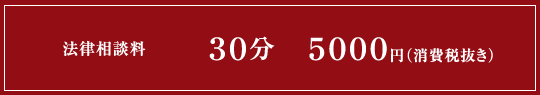 法律相談料 30分 5000円