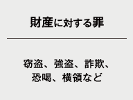 ・財産に対する罪（窃盗、強盗、詐欺、恐喝、横領など）